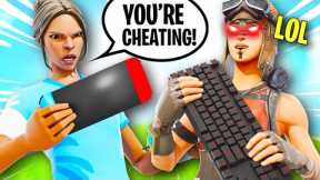 I tried out for A Nintendo Switch Fortnite Clan while CHEATING...