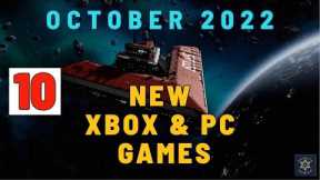 Top 10 New Upcoming XBOX & PC Games For October 2022