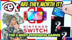 Top 5 Most EXPENSIVE GAMES FOR NINTENDO SWITCH in 2023 according to CEX
