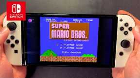 Playing Super Mario Bros on Nintendo Switch OLED (Classic NES Game)