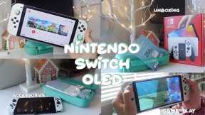 Nintendo Switch OLED unboxing and accessories + game play #Nintendo #zelda #unboxing