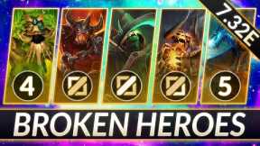 1 MOST BROKEN HERO for EVERY ROLE in Patch 7.32E - NEW META Tier List - Dota 2 Guide