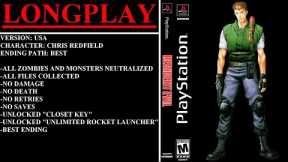 Resident Evil [USA] (PlayStation) - (Longplay - Chris Redfield | Best Ending Path)