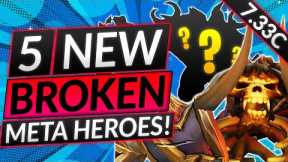 5 UPDATED BROKEN HEROES in Patch 7.33c - Best Hero to Main EVERY ROLE - Dota 2 Tier List Guide