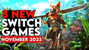 8 New Upcoming Nintendo Switch Games November 2023