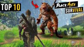 Finally! Top 10 Realistic Survival Games Like Black Myth Wukong For Android 2024 | High Graphics