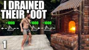 I DRAINED THIS CLANS LOOT INTO A HIDDEN BASE NEXT TO THEM | Solo Rust